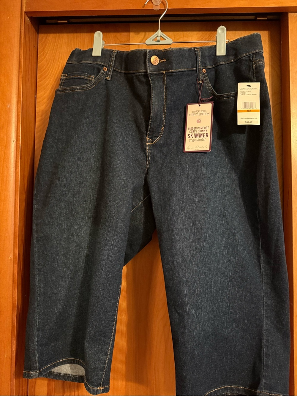 Gloria Vanderbilt Dark Blue Skimmer Capri Jeans